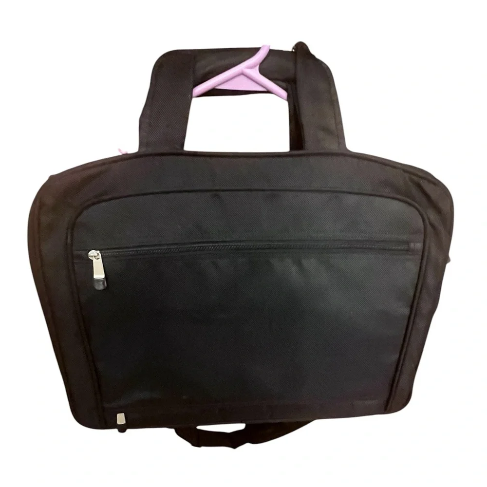 Dark Black Large Sturdy Multi Compartment Laptop Bag by Dell with Strap